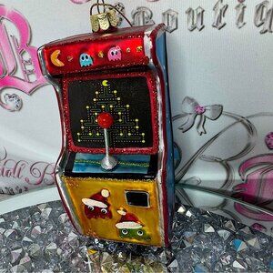 Pac-Man ornament blown glass rare HTF classic gaming games ornament 🕹️ arcade